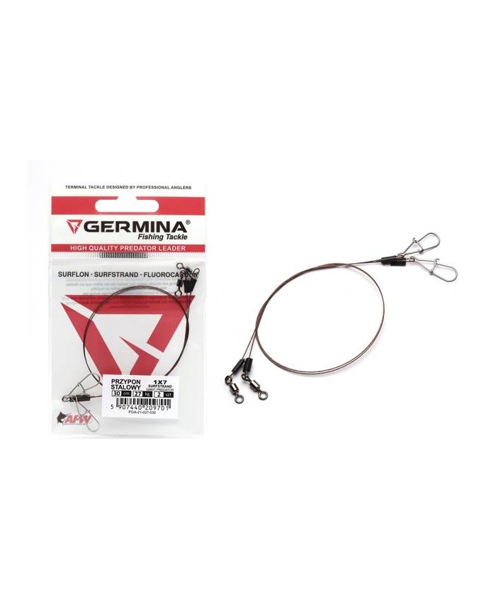 Przypon Stalowy Germina 1x7 Surfstrand 27kg Giant Predator 35cm