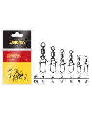 Krętlik Z Agrafką Delphin MicroSnap 10szt - 12/4kg
