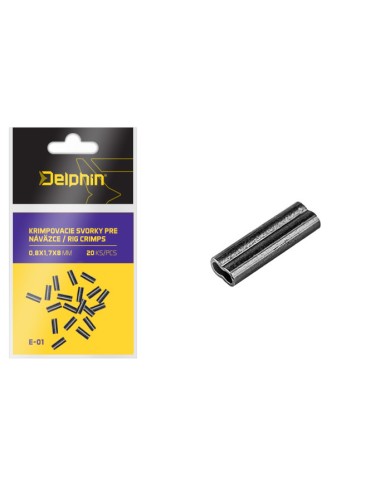 Zaciski podwójne Delphin 20szt - 0,8x1,7x8mm Zaciski podwójne Delphin 20szt - 0,8x1,7x8mm
