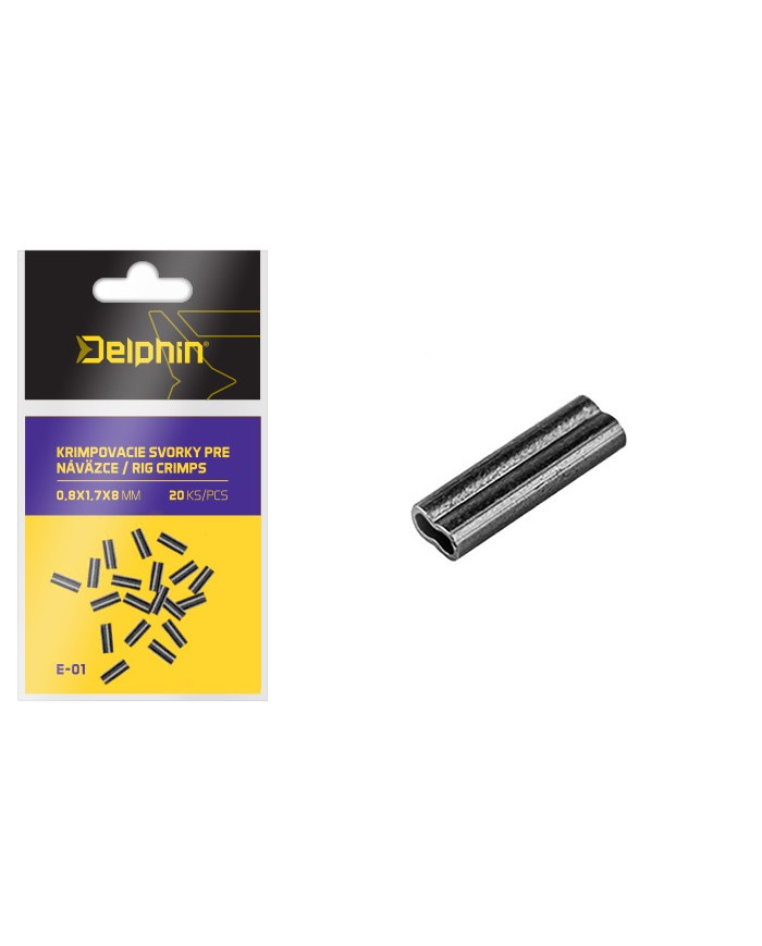 Zaciski podwójne Delphin 20szt - 0,8x1,7x8mm