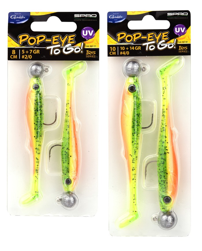 Guma Zestaw Spro Pop-Eye To Go 12cm Uv Minnow 5+10g