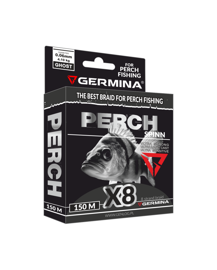 Plecionka GERMINA Perch Spinn Braid X8 0,06mm 4,1kg 150m