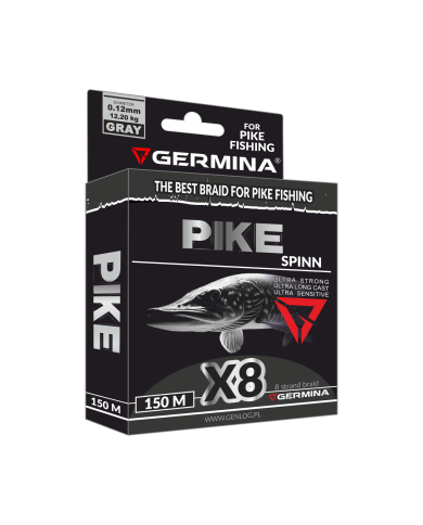 Plecionka GERMINA Pike Spinn Braid X8 0,12mm 12,20kg 150m