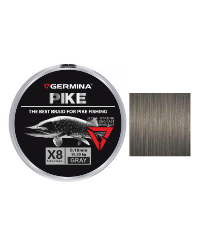 Plecionka GERMINA Pike Spinn Braid X8 0,16mm 18,20kg 150m
