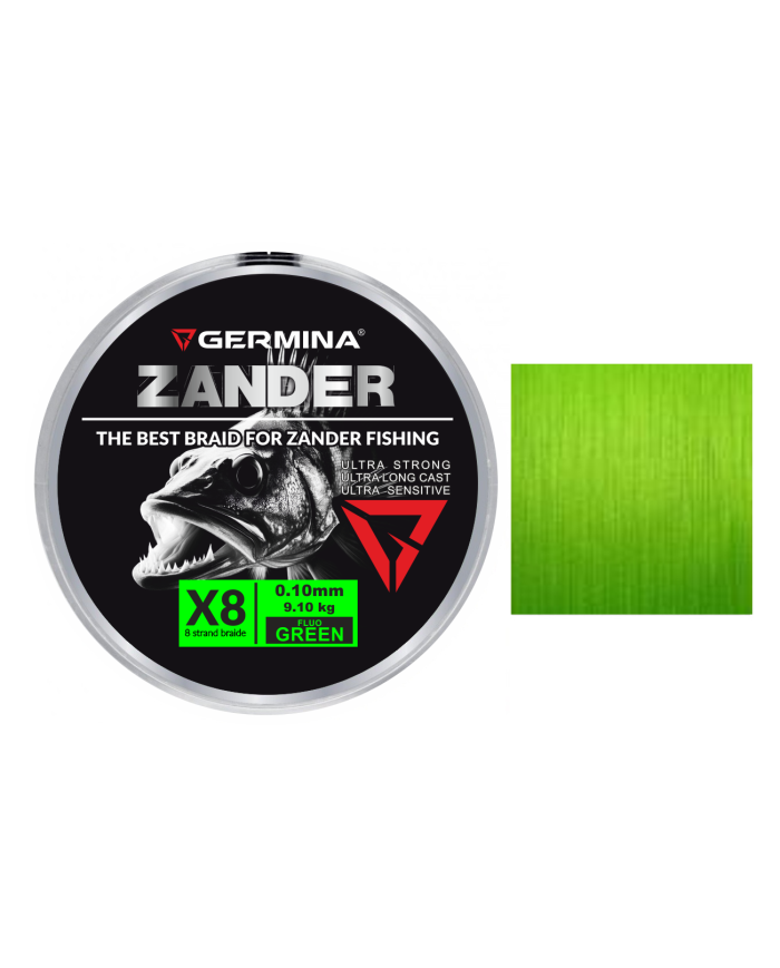 Plecionka GERMINA Zander Spinn Braid X8 0,10mm 9,10kg 150m