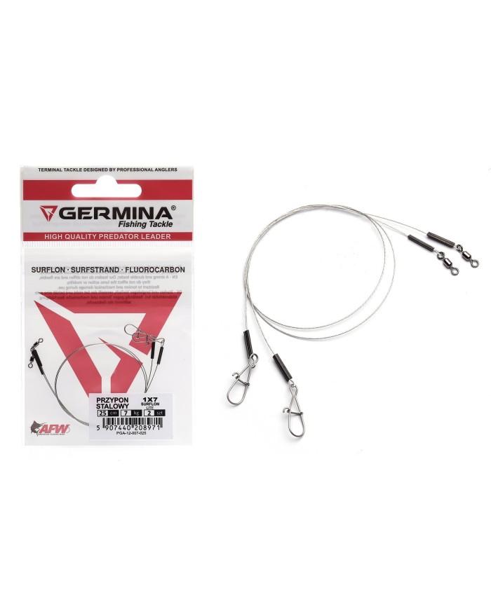 Przypon Stalowy Germina 1x7 Surflon 7kg Lite 30cm