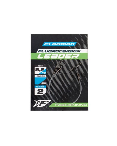 Przypon Fluorocarbon FLAGMAN 0,40mm 25cm 8,5kg - 2 szt.