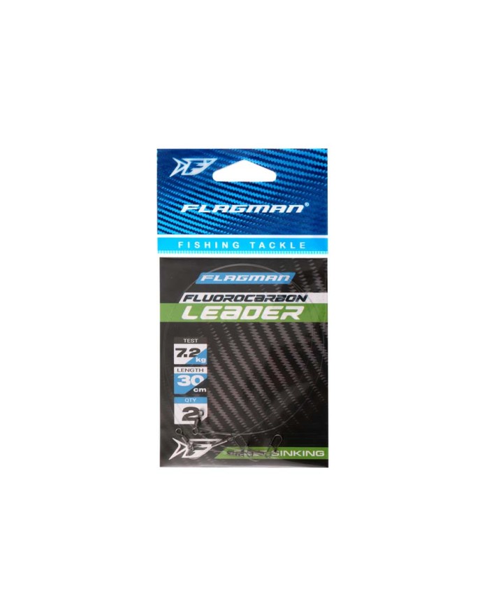 Przypon Fluorocarbon FLAGMAN 0,35mm 30cm 7,2kg - 2 szt.