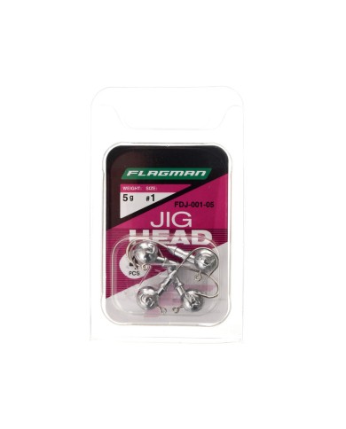 Główki jigowe FLAGMAN Jig Head roz. 1 - 5g - op. 4 szt. Główki jigowe FLAGMAN Jig Head roz. 1 - 5g - op. 4 szt.