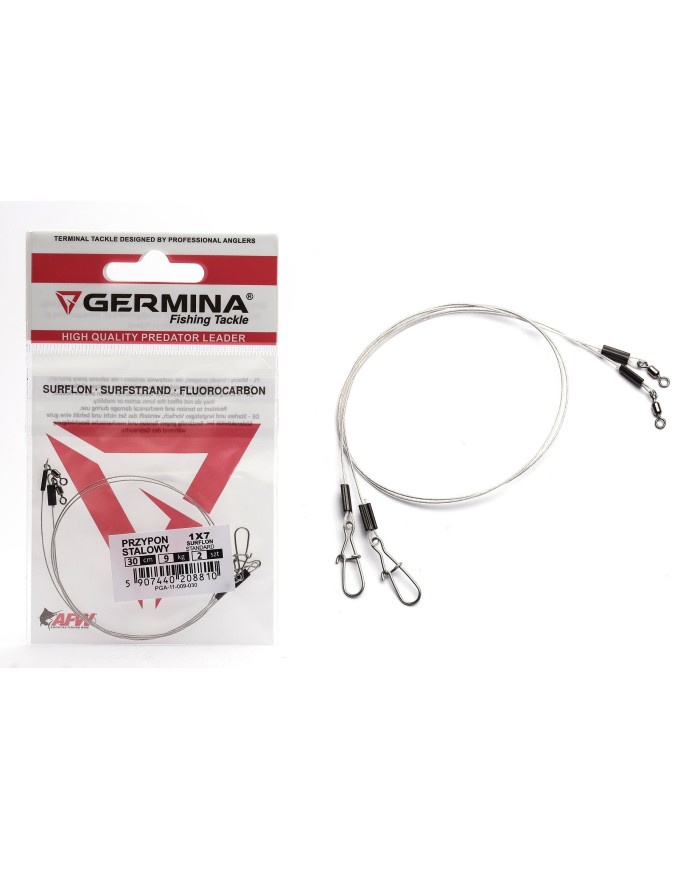 Przypon Stalowy Germina 1x7 Surflon 9kg Standard 35cm