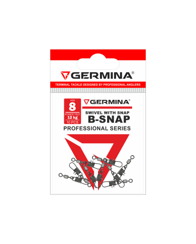 Agrafka z krętlikiem GERMINA B-Snap nr 8 - op. 10 szt. Agrafka z krętlikiem GERMINA B-Snap nr 8 - op. 10 szt.