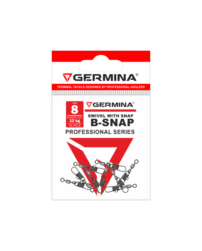 Agrafka z krętlikiem GERMINA B-Snap nr 8 - op. 10 szt.