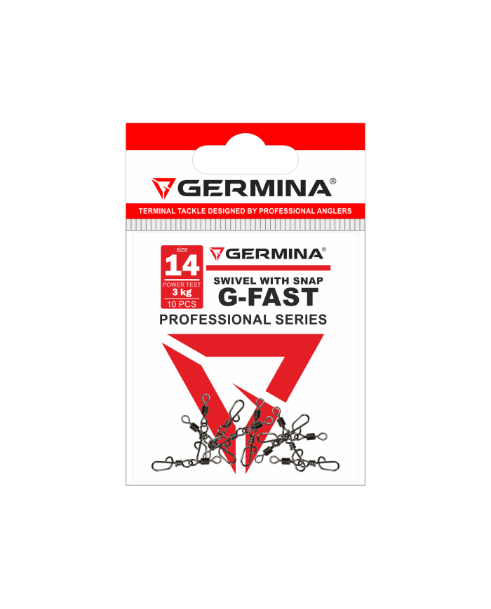 Agrafka z krętlikiem GERMINA G-Fast nr 14 - op. 10 szt.
