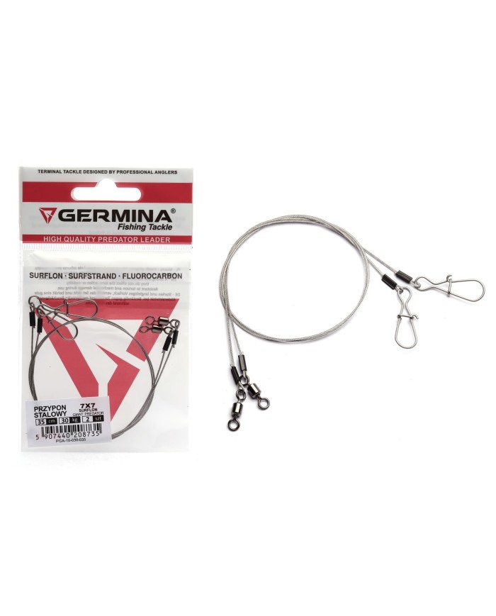 Przypon Stalowy Germina 7x7 Surflon 30kg Giant Predator 35cm