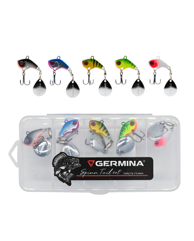 Zestaw 5x Wirujący Ogonek GERMINA Spinn Tail 7g + Pudełko Zestaw 5x Wirujący Ogonek GERMINA Spinn Tail 7g + Pudełko