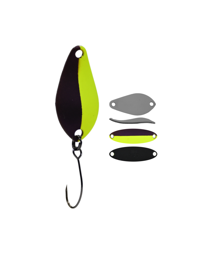 Błystka Wahadłowa GERMINA Trout Spoon 1.5g - Black Widow