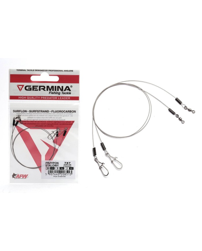 Przypon Stalowy Germina 7x7 Surflon 18kg Standard 25cm