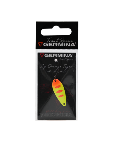 Błystka Wahadłowa GERMINA Trout Spoon 2g - Orange Tiger Błystka Wahadłowa GERMINA Trout Spoon 2g - Orange Tiger