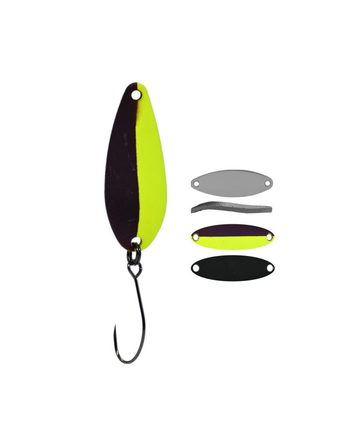 Błystka Wahadłowa GERMINA Trout Spoon 2g - Black Widow