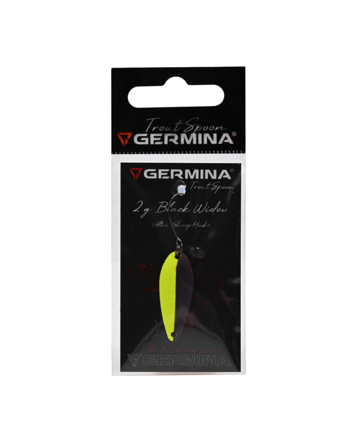 Błystka Wahadłowa GERMINA Trout Spoon 2g - Black Widow