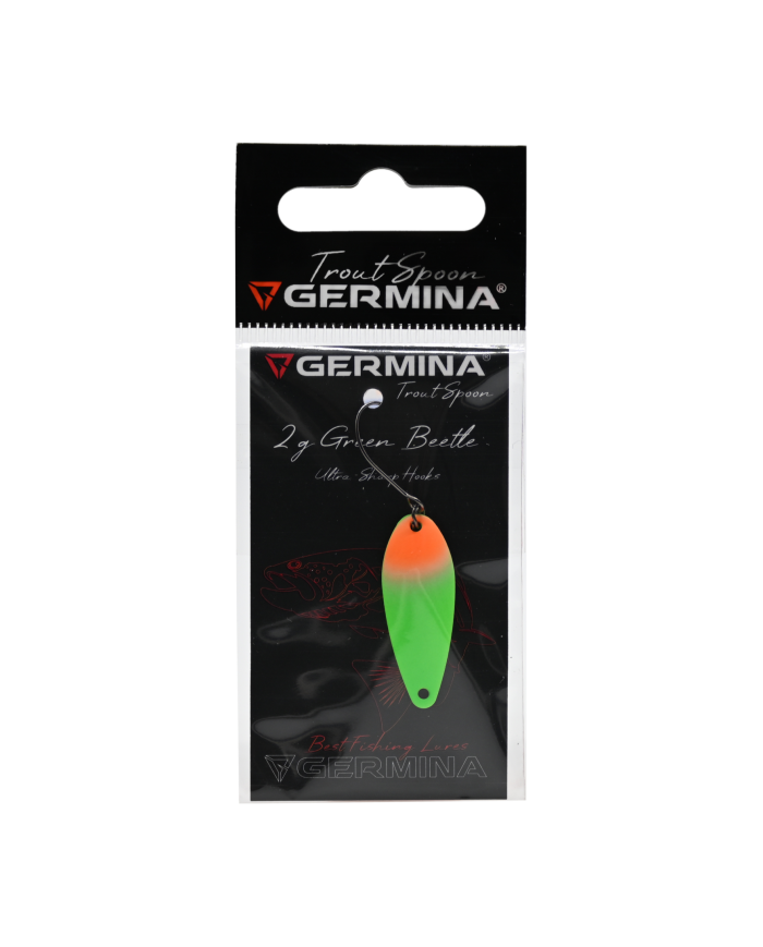 Błystka Wahadłowa GERMINA Trout Spoon 2g - Green Beetle
