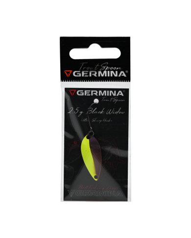 Błystka Wahadłowa GERMINA Trout Spoon 2.5g - Black Widow Błystka Wahadłowa GERMINA Trout Spoon 2.5g - Black Widow
