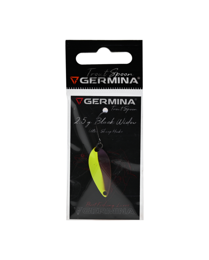 Błystka Wahadłowa GERMINA Trout Spoon 2.5g - Black Widow