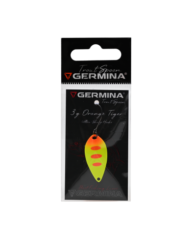 Błystka Wahadłowa GERMINA Trout Spoon 3g - Orange Tiger Błystka Wahadłowa GERMINA Trout Spoon 3g - Orange Tiger