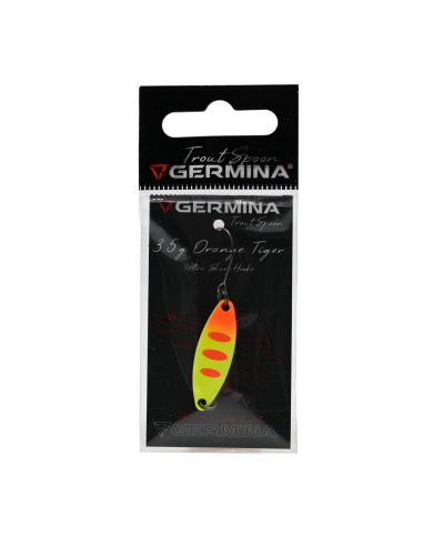 Błystka Wahadłowa GERMINA Trout Spoon 3.5g - Orange Tiger Błystka Wahadłowa GERMINA Trout Spoon 3.5g - Orange Tiger