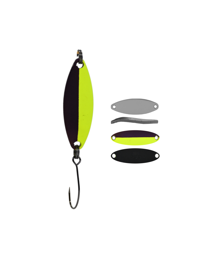 Błystka Wahadłowa GERMINA Trout Spoon 3.5g - Black Widow