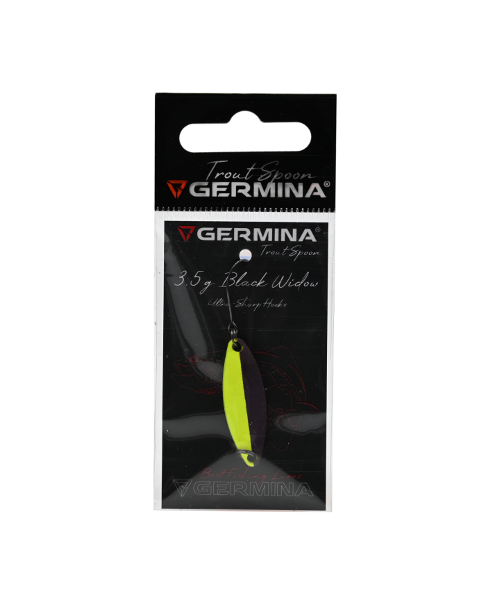 Błystka Wahadłowa GERMINA Trout Spoon 3.5g - Black Widow