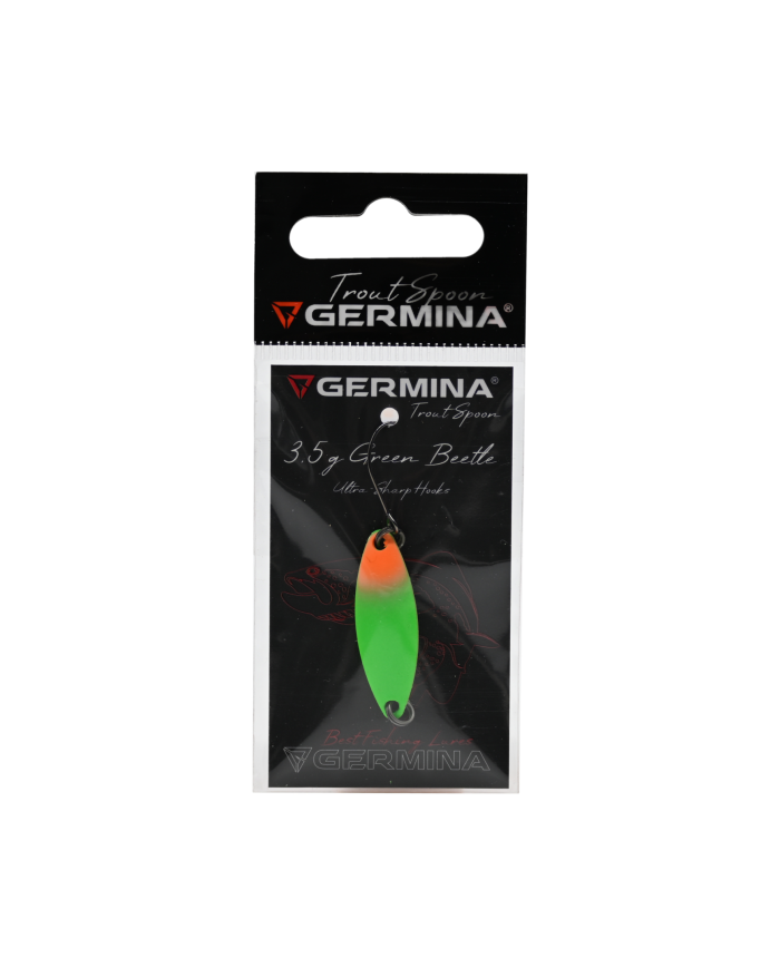 Błystka Wahadłowa GERMINA Trout Spoon 3.5g - Green Beetle
