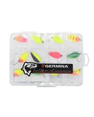 Zestaw 12x Błystka Wahadłowa GERMINA Trout Spoon 2g + Pudełko