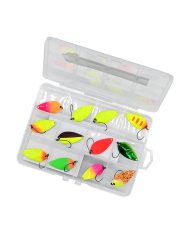 Zestaw 12x Błystka Wahadłowa GERMINA Trout Spoon 3g + Pudełko