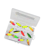 Zestaw 12x Błystka Wahadłowa GERMINA Trout Spoon 3.5g + Pudełko