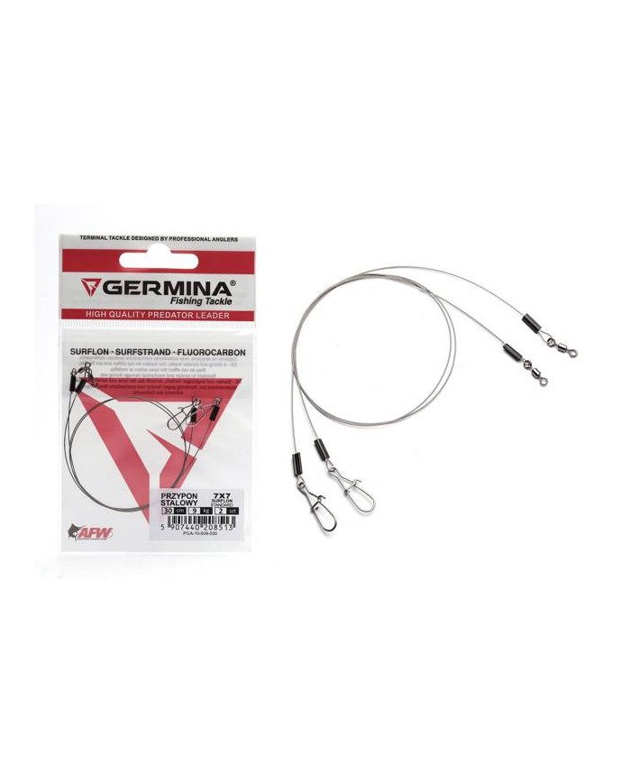 Przypon Stalowy Germina 7x7 Surflon 9kg Standard 50cm
