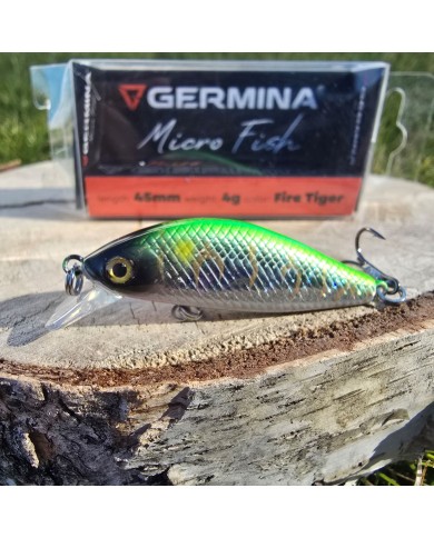 Wobler GERMINA Micro Fish 4.5cm 4g Perch - Slow Sinking Wobler GERMINA Micro Fish 4.5cm 4g Perch - Slow Sinking