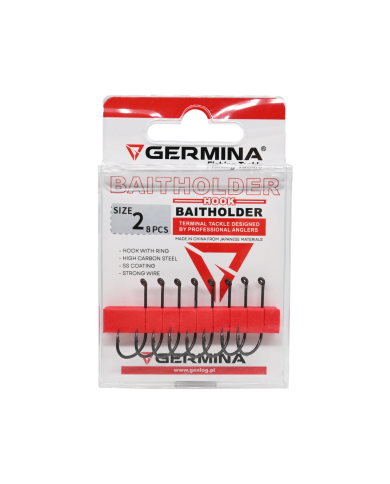 Haczyki GERMINA Baitholder roz. 2 - op. 8 szt. Haczyki GERMINA Baitholder roz. 2 - op. 8 szt.