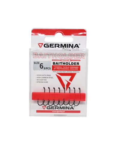 Haczyki GERMINA Baitholder roz. 6 - op. 8 szt. Haczyki GERMINA Baitholder roz. 6 - op. 8 szt.