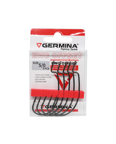 Haczyki GERMINA EWG Offset roz. 5/0 - op. 5 szt.
