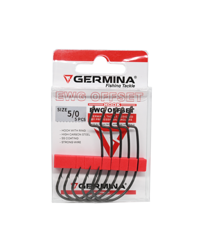 Haczyki GERMINA EWG Offset roz. 5/0 - op. 5 szt.