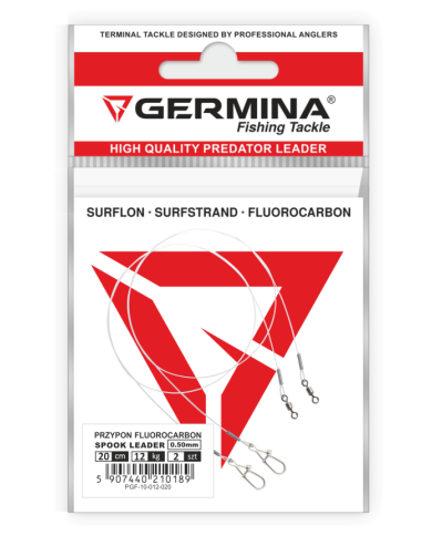 Przypon Germina Fluorocarbon Spook Leader 20 kg - 20 Cm Przypon Germina Fluorocarbon Spook Leader 20 kg - 20 Cm