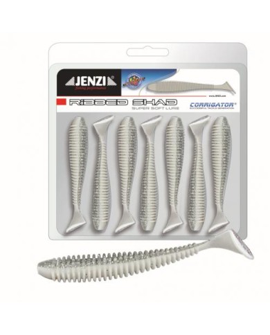 Guma Jenzi Stinger Hunter 10cm 4" - Silver-White Guma Jenzi Stinger Hunter 10cm 4" - Silver-White