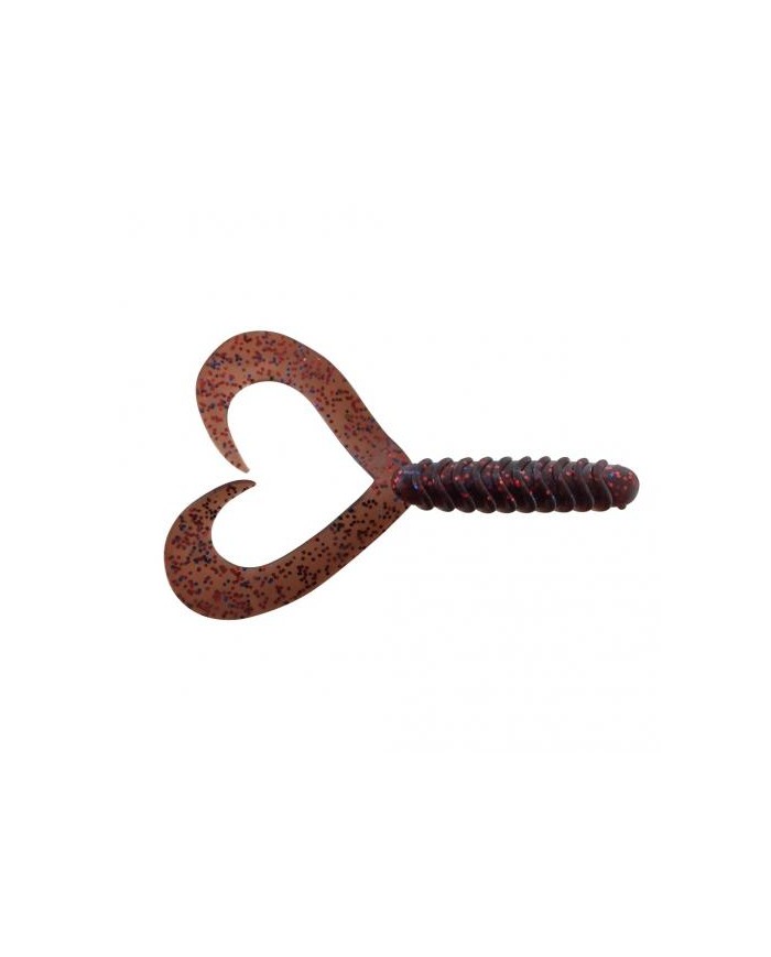 Guma Jenzi Double Tail-Twister 8cm 3" - Motor oil