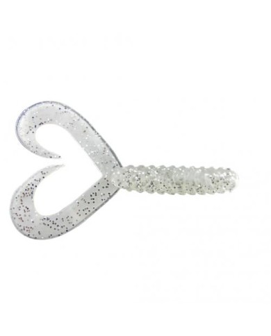 Guma Jenzi Double Tail-Twister 8cm 3" - Silver Guma Jenzi Double Tail-Twister 8cm 3" - Silver