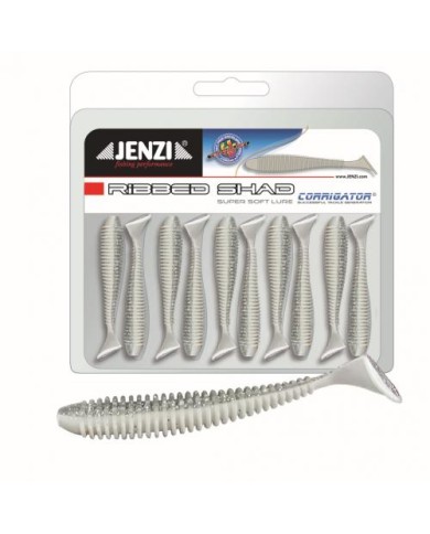Guma Jenzi Stinger Hunter 8cm 3" - Silver-White Guma Jenzi Stinger Hunter 8cm 3" - Silver-White