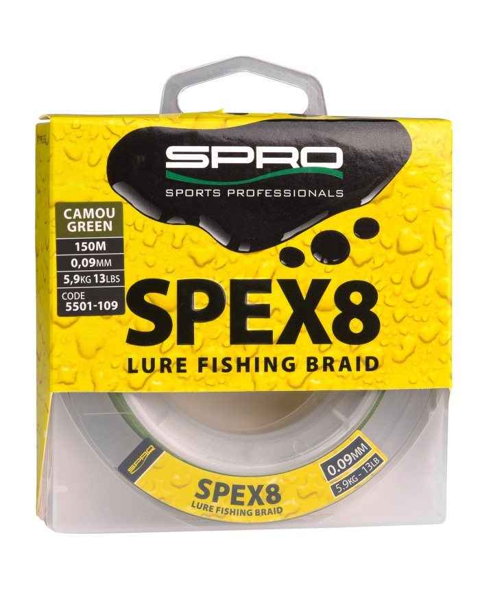 Plecionka Spro Spex8 Camou Green 0.18mm 150m